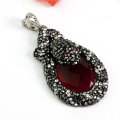 Fashion Stone Necklace Pendant, Gem Stone Beads Jewelry Pendant Necklace Wholesale